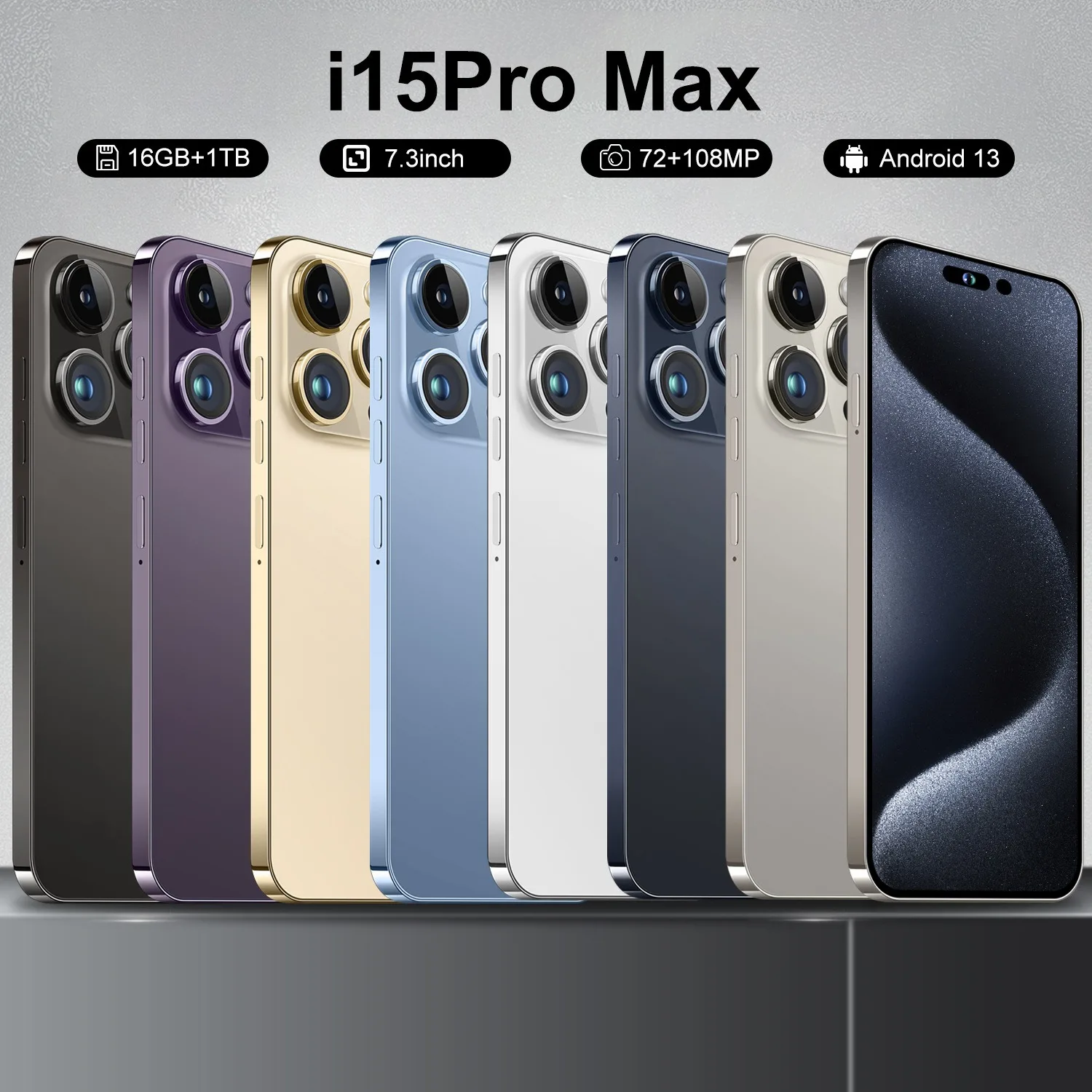 Полный экран для 15 Pro Max 256 ГБ оригинальный смартфон 5G разблокированный сотовый телефон 6 8 дюймов оригинальные смартфоны на заказ