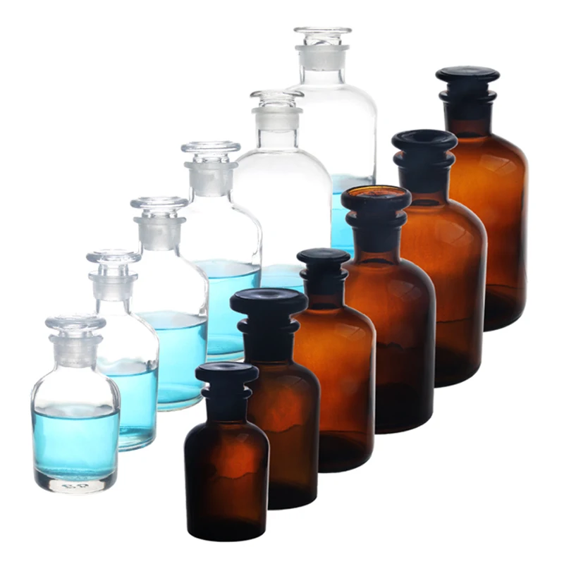 Manufacturer Sealed Glass Transparent Brown Reagent Bottle student Teaching