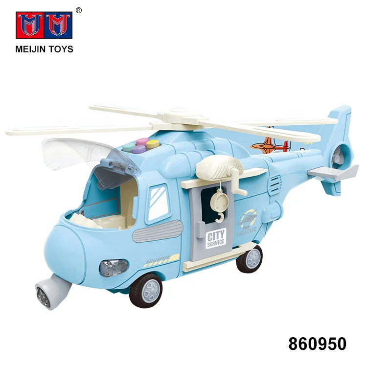 education friction plastic toy plane with music lighting