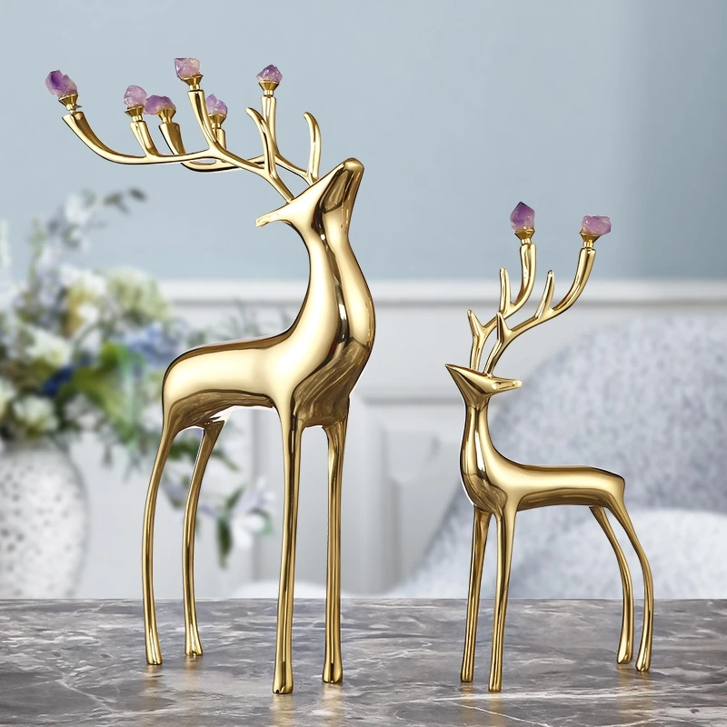 Home Decor Interior Modern Desktop Living Room Metal Gold Deer Accessories Other Luxury Decoration For Home Decor Wholesale