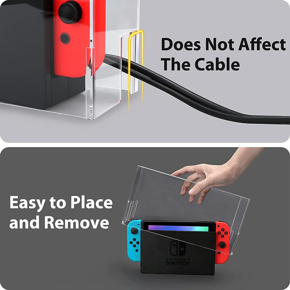 Nintendo switch dust cover luminous base box switcholed Acrylic main shell oled protective cover