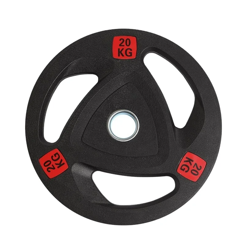 2.5-20kg Gym Fitness Rubber-covered Barbell Disc Plates Apply to 50mm Diameter Pole Lift Training Equipment Weight Exercise