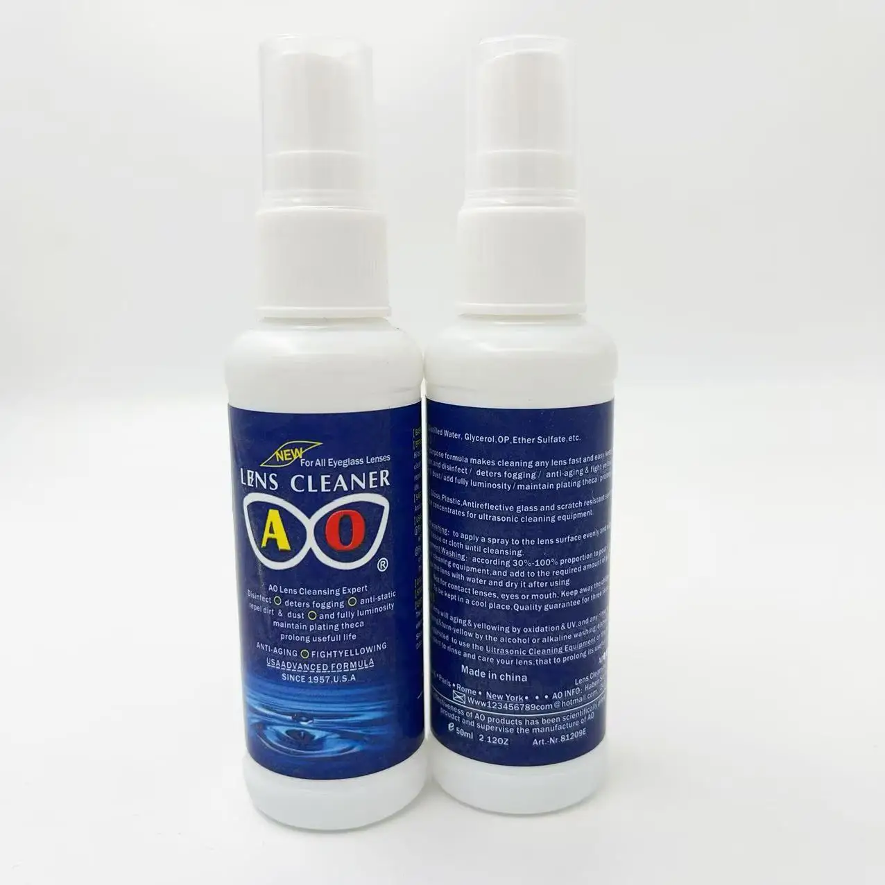 Custom logo 60ml Contact Lens Cleaning Solution Contact Lens Cleaning Spray Lens screen cleaner