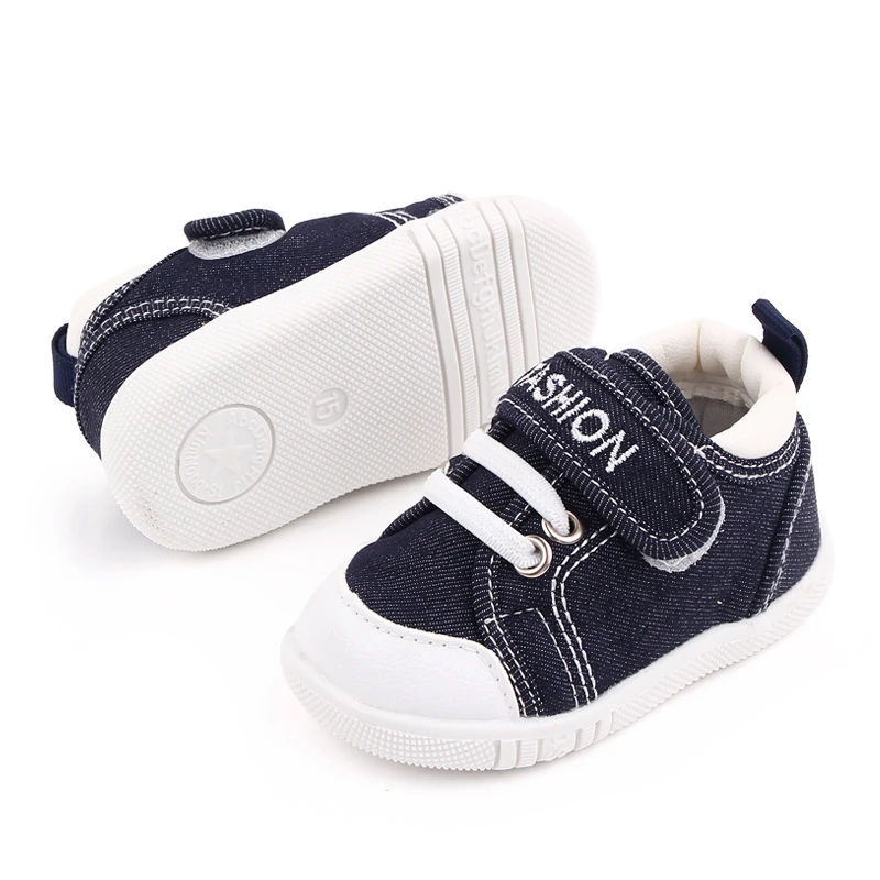 New Arrival  Canvas Baby Cotton Casual Multi-color Sneakers Shoes Rubber Non Slip Sole Walking Shoes for First Walk