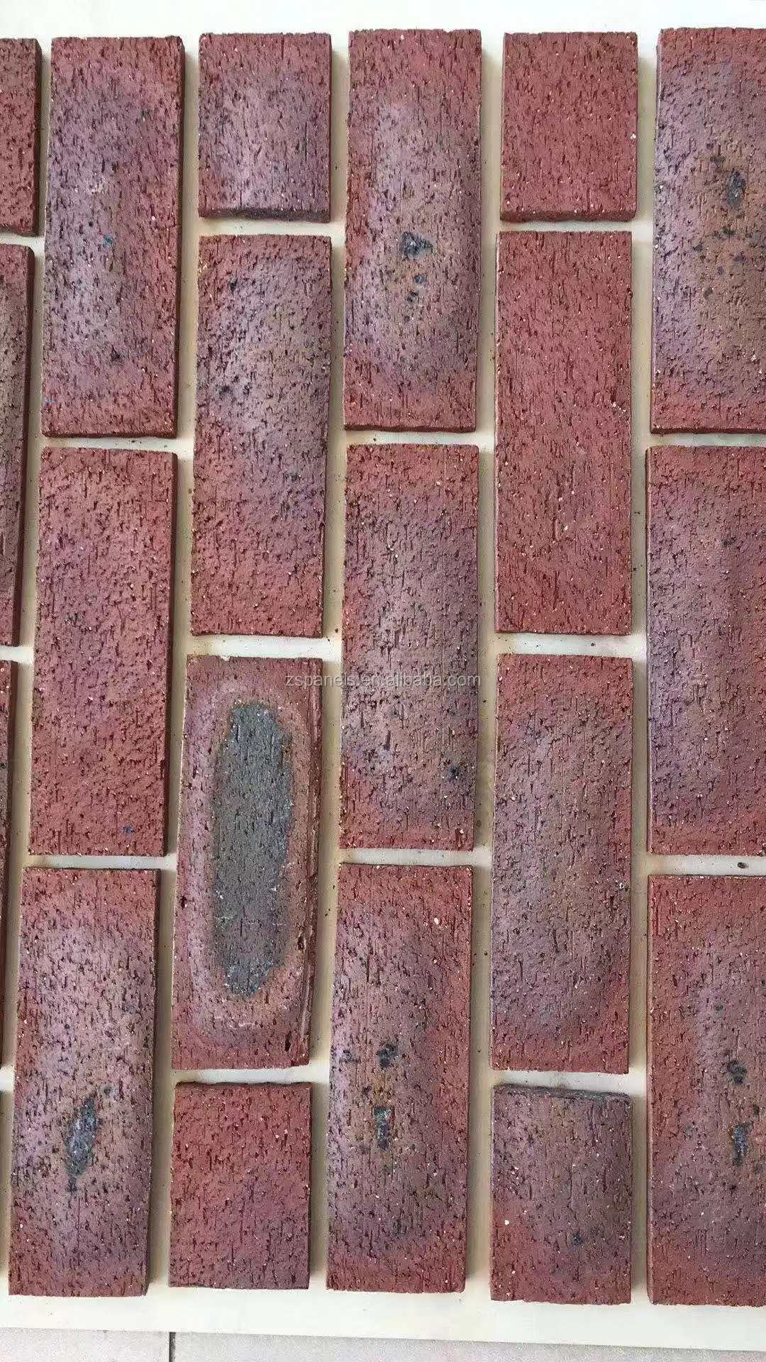 
HandmadeAntique brick slip wall clinker tile, clay fired terracotta clinker tile, Terracotta brick slips with dry hanging system 