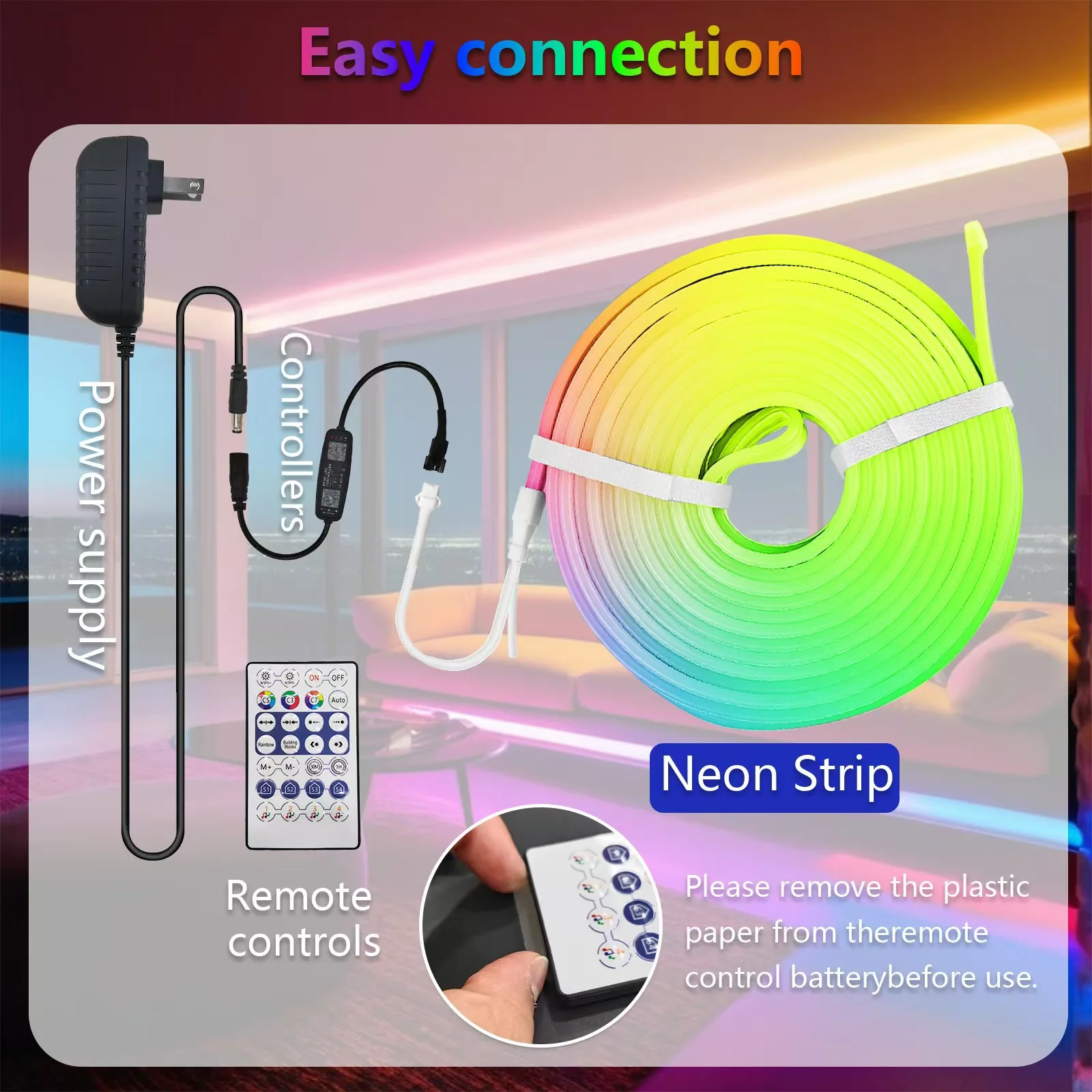 Неоновый свет RGB 12 В 1 м 2 3 4 5 10