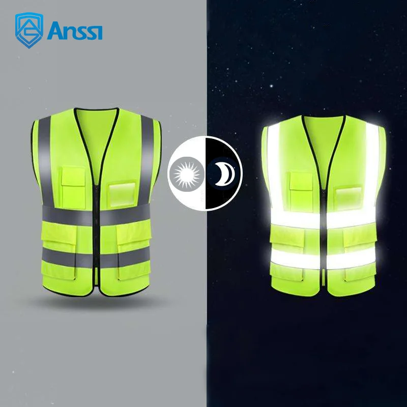 Security Jacket Construction High Visibility Work Reflective Clothing Signal Safety Equipment Reflective Vest