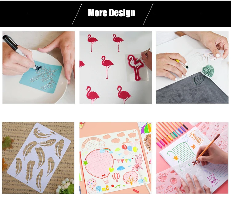 Большой Многоразовый трафарет лазерная резка шаблон для пола стены плитки ткани мебель