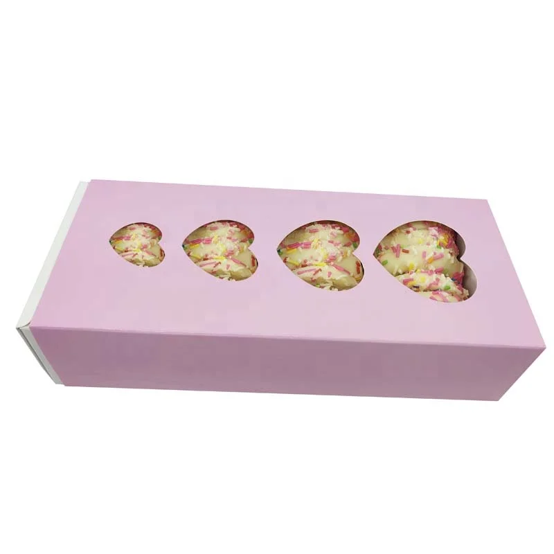 ZY Paper cake box Disposable cookies Container drawer Kraft Bakery Treat Box Muffin Cocoa Bomb slide carrier To Go Dessert Boxes