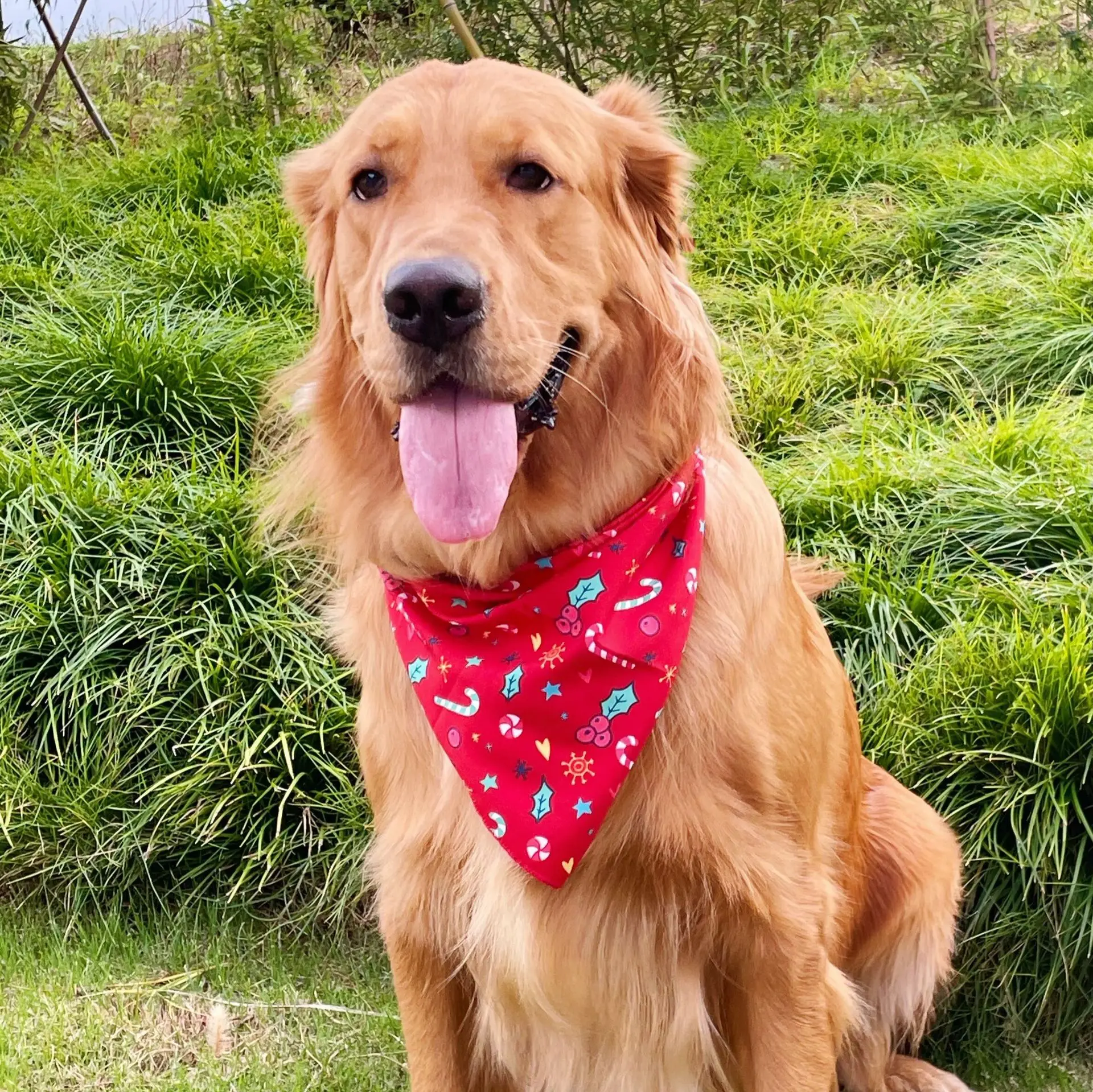 Pet Christmas Halloween spot printing decoration triangle bib handkerchief cat dog holiday party dress up scarf cute bibs