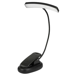 Rechargeable 6 SMD LED music stand light Flexible gooseneck Easy Clip On Read book Reading Lamp With 3 modes