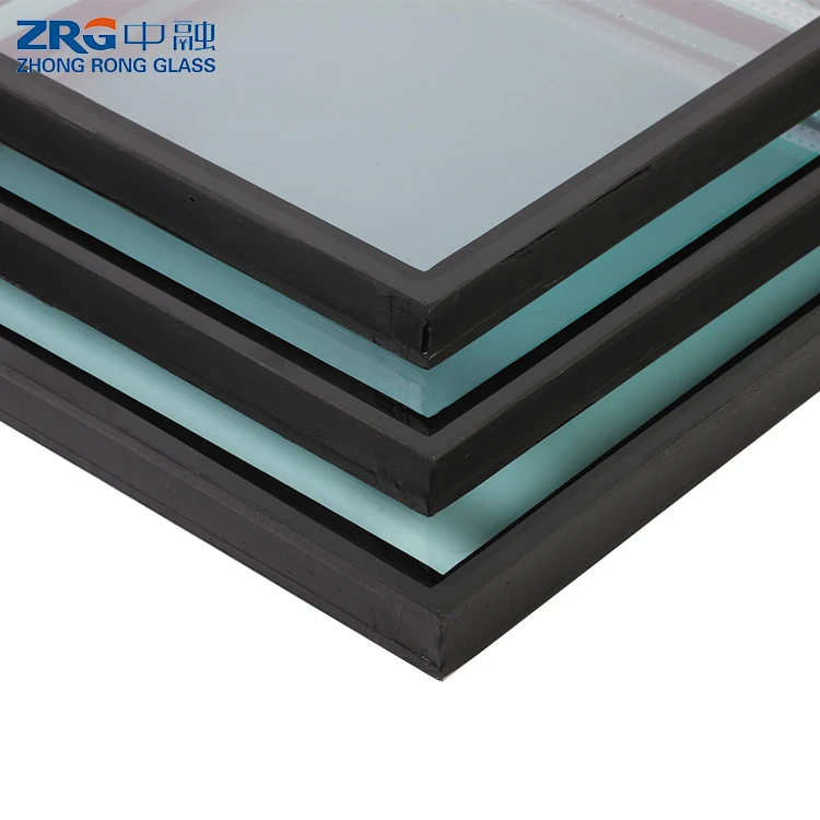 low e insulated glass house building industrial digital water curtain wall solar greenhouse glass bricks blocks for wall