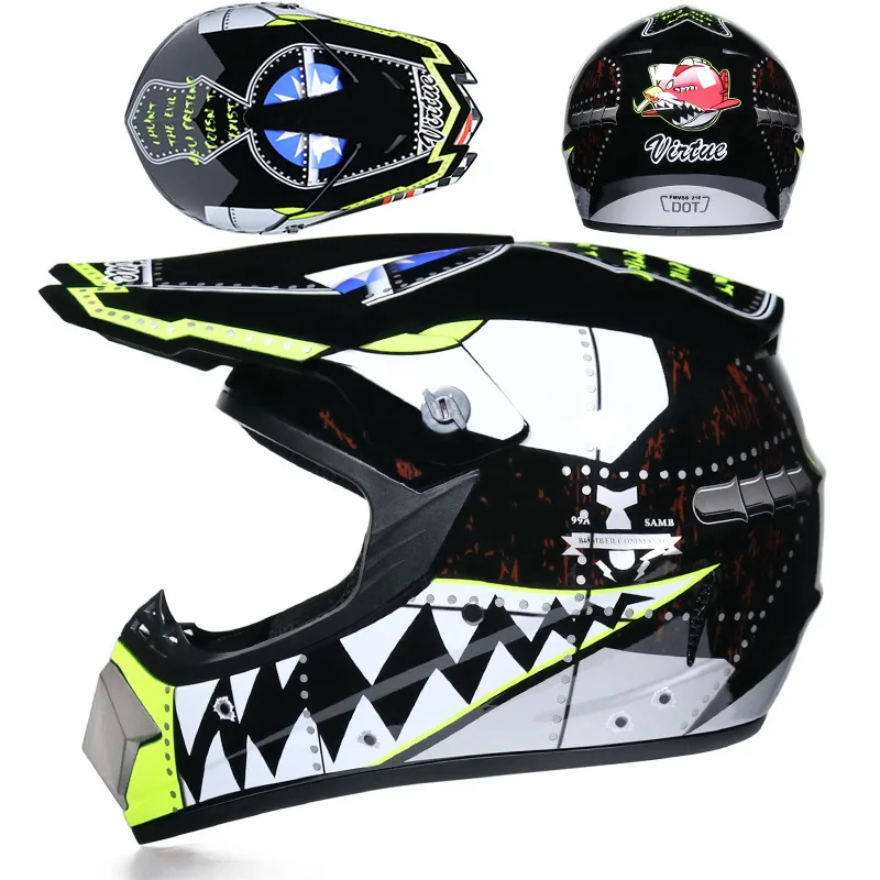 Hot sale Professional Off-road Helmet Motorcycle Helmet racing lightweight mountain full helmet Shark Print