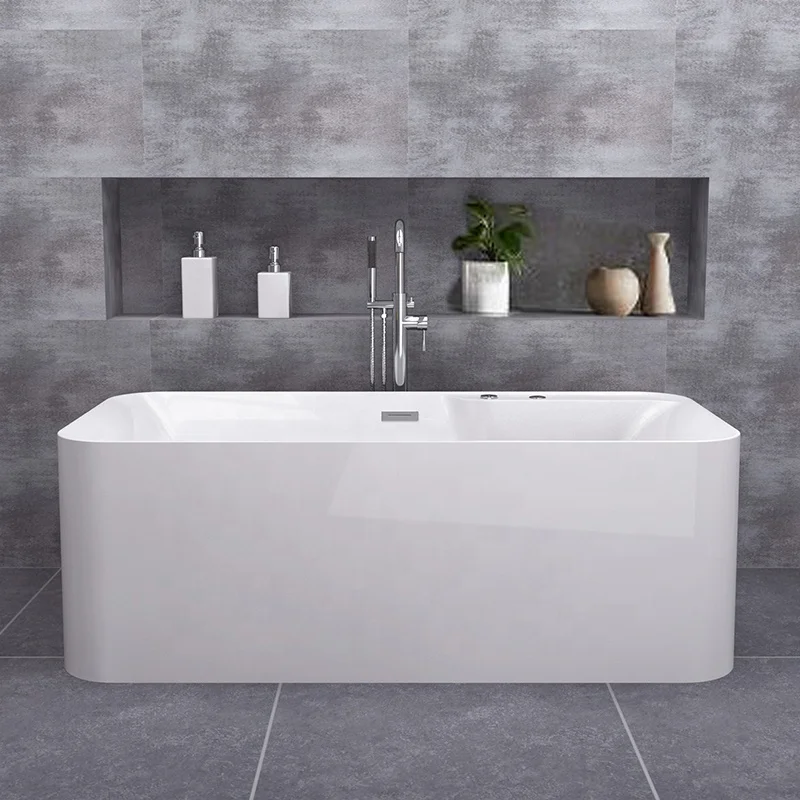 Top Rated Acrylic Freestanding Massage Bathtub Indoor Bathroom Hydrotherapy Water Jets LED Whirlpool Bathtub For Adult