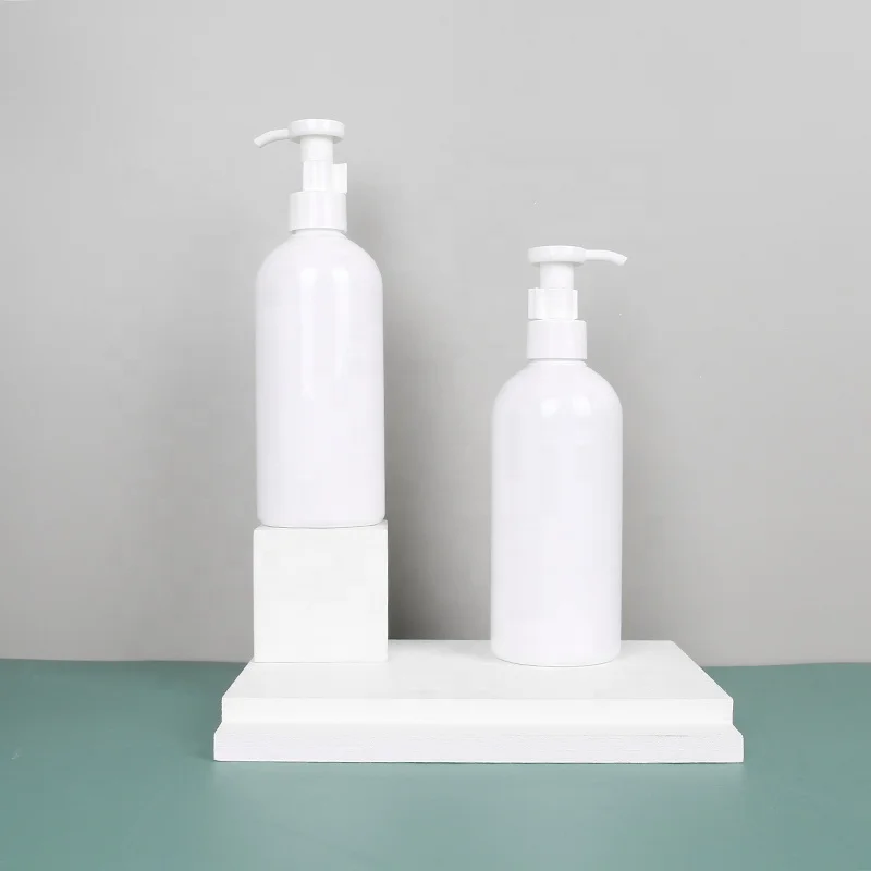 
Hot Sale Clear Plastic Pet Empty Cosmetics Container 200ml 300ml 400ml 500ml Beard Oil Body Oil Lotion Clear Shampoo Containers 