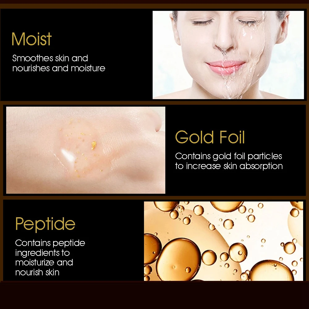 New Design Korea Skin Care 24K Gold Serum Skin Whitening Supplements Moisturizing Cosmetics Beauty Facial Essence Private Label