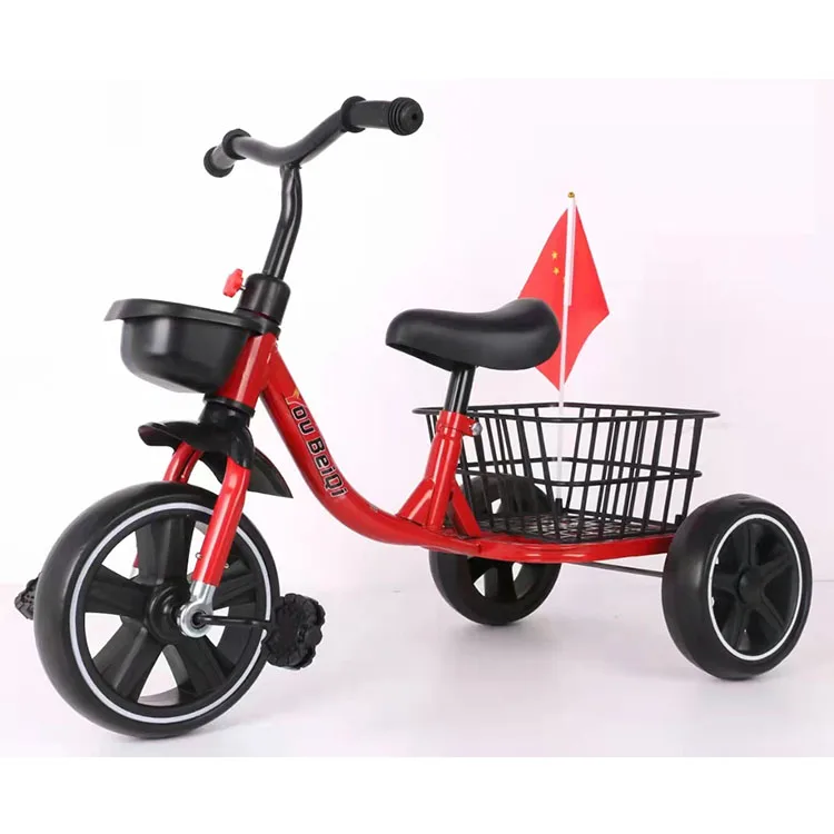 2 seats kids tricycle yellow bike preschooler outdoor sports balance trike children tricycle