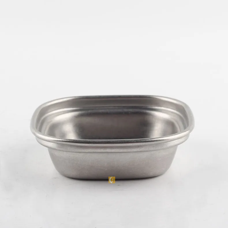 Stainless Steel Multi-grid Seasoning Dish BBQ Dipping Sauce Vinegar Oil Dish Japanese Salad Sauce Dish