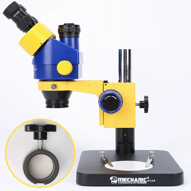 MC75T-B1 Industrial three-eye stereoscopic microscope 7-45X continuous zoom observation platform mobile phone repair microscope