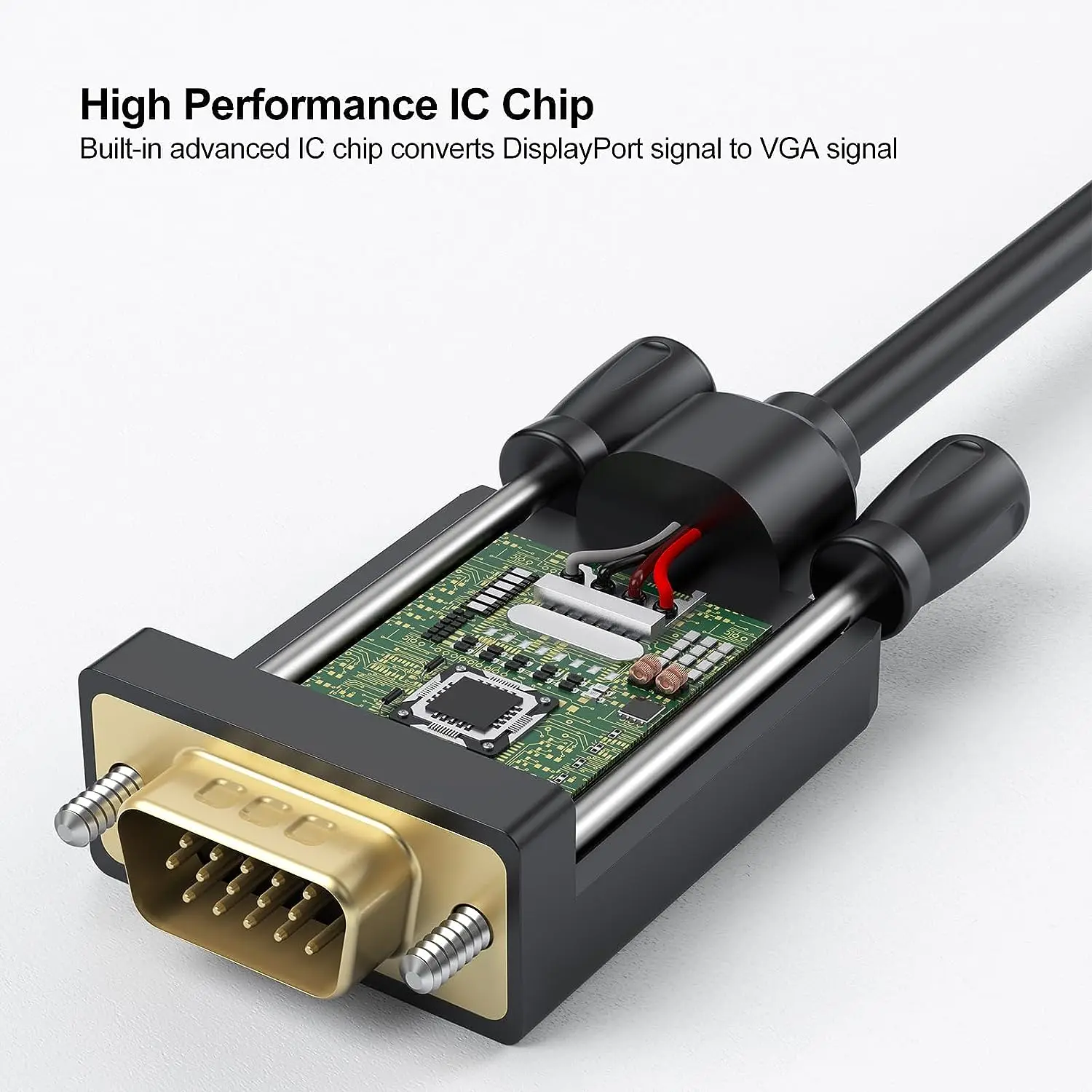 DisplayPort to VGA Cable 6 Feet  DP to VGA Cable 6FT Adapter Male to Male Gold Plated