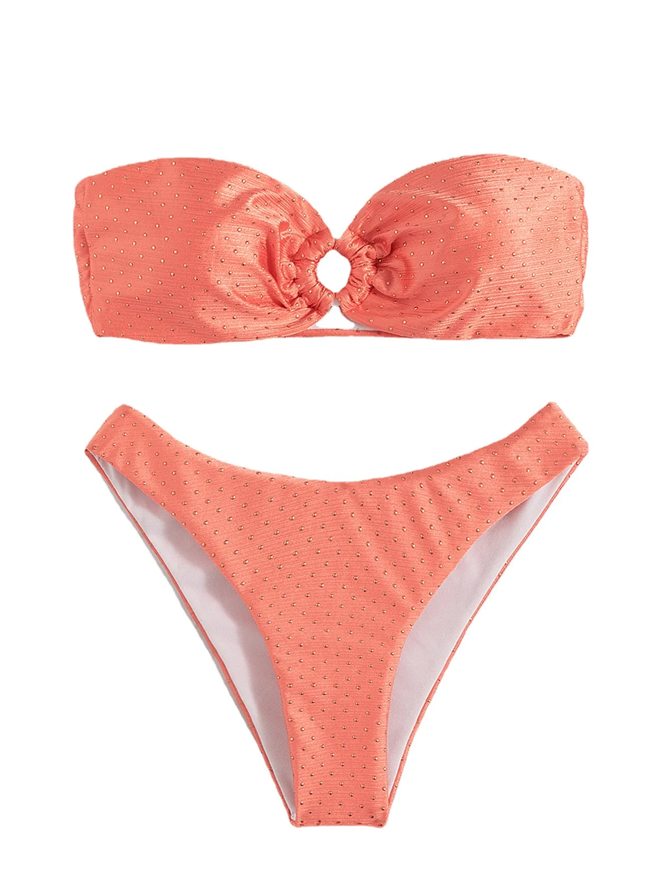 Sexy bikini 2022 bandeau swimsuit bather beachwear female swimwearSexy Hollow Bikinis Beachwear