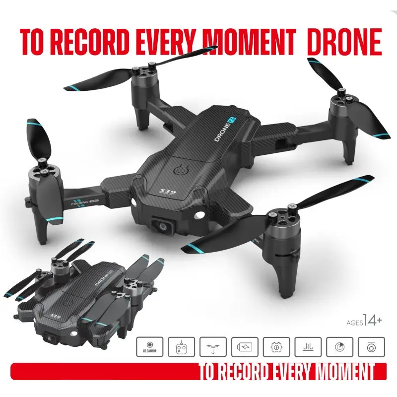 New!!Global Drone GD39 Pro Black Long Range Drone 6-Axis Gyro Drone 2.4GHz Big Size Remote Control Aircraft GIFT TOYS 2024
