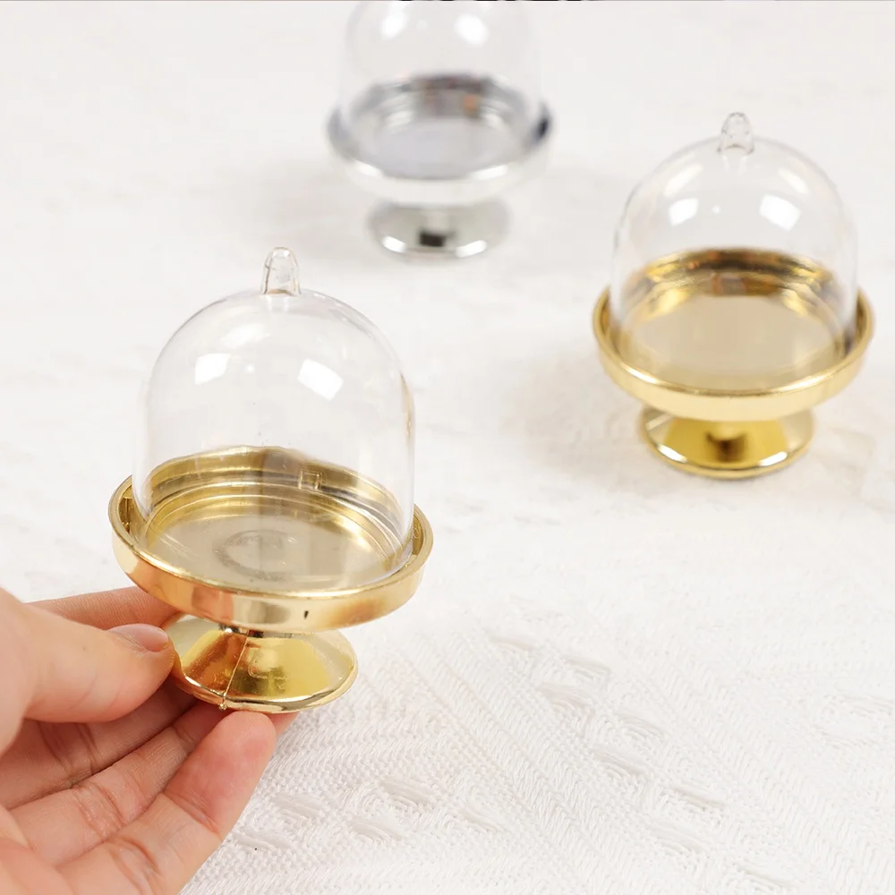 Прозрачный золотой лоток в форме моделирования пластиковая коробка для конфет сладких подарков