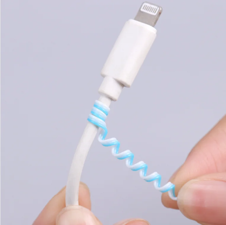 Data Cable Protective Sleeve Spring Twine For Usb Charging Cable Earphone Earphone Data Bobbin Cable Winder
