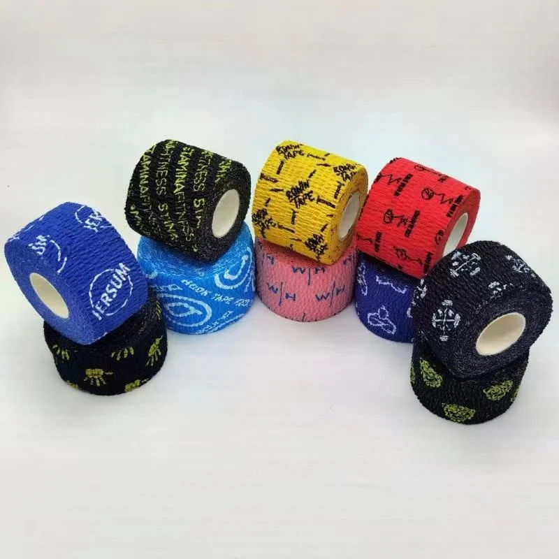 Elastic Adhesive Cotton 2 Inches Athletic Lifting EAB Hook Grip Weightlifting Thumb Tape