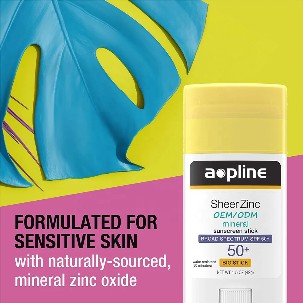 Оптовая продажа, Солнцезащитная палочка из минерального цинка spf 50 30