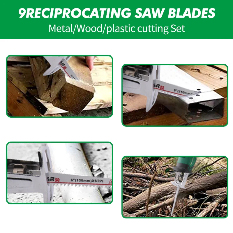 NewBeat Handheld Battery Mini Brush Cutting Saw for Metal Cordless Reciprocating Saw Machine