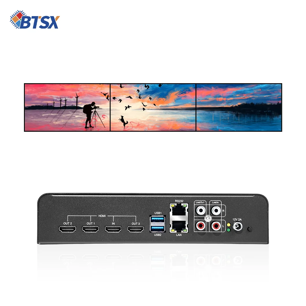 Bitvisus HDMI 1x3 1x2 RS232 64GB Artistic Video Wall Creative Video Wall Controller