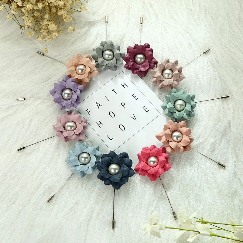
Factory Direct Sale Pearl Brooches Jewelry Accessories Corsage Flower Pin Brooches Women 