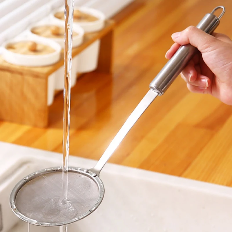 Cooking oil filter strainer 304 stainless steel colander filter oil pasta strainer