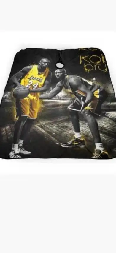 New Design Polyester Barbershop Hair Cutting Kobe Bryant salon Cape