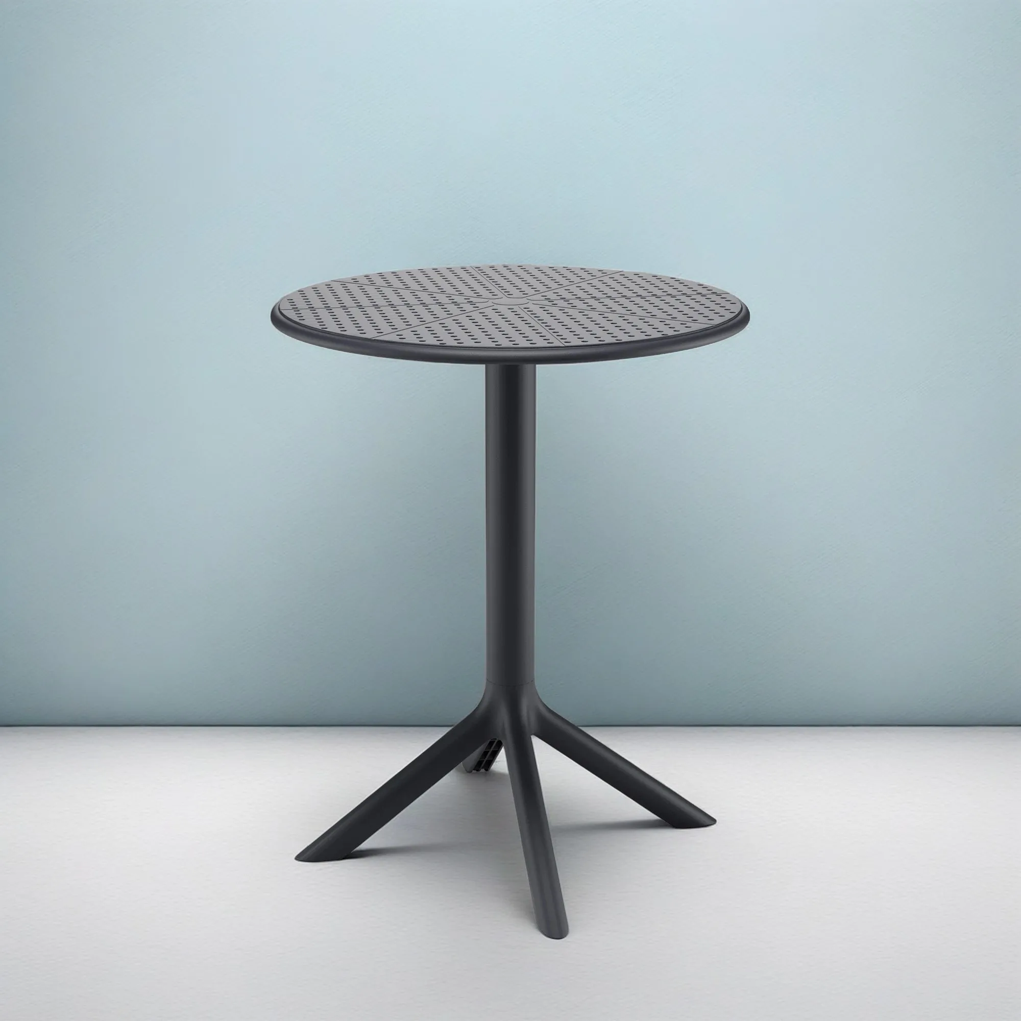 Outdoor Furniture Aluminum Garden Set Hotel Bistro Cafe Terrace egged plastic bar round table