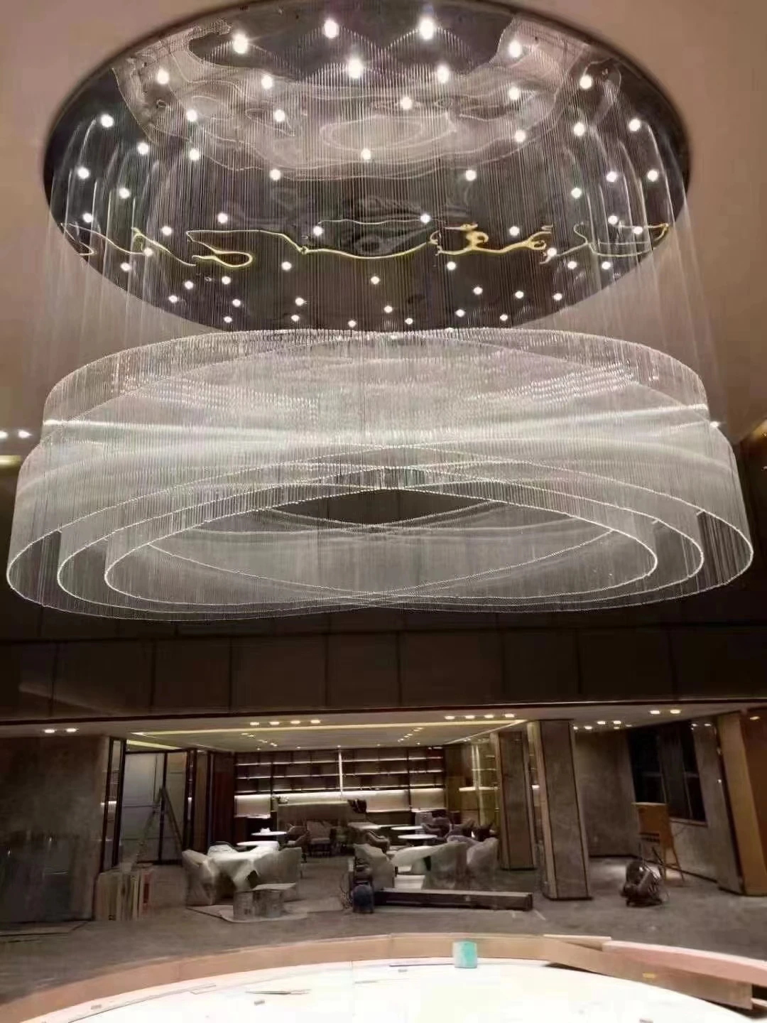 Non standard custom big hotel banquet chandelier professional factory supply certificates available