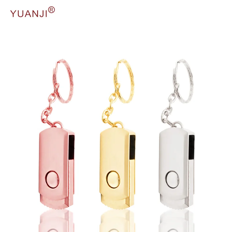 Shenzhen Manufacturer Rose Golden Silver Metal USB Stick with Large-capacity