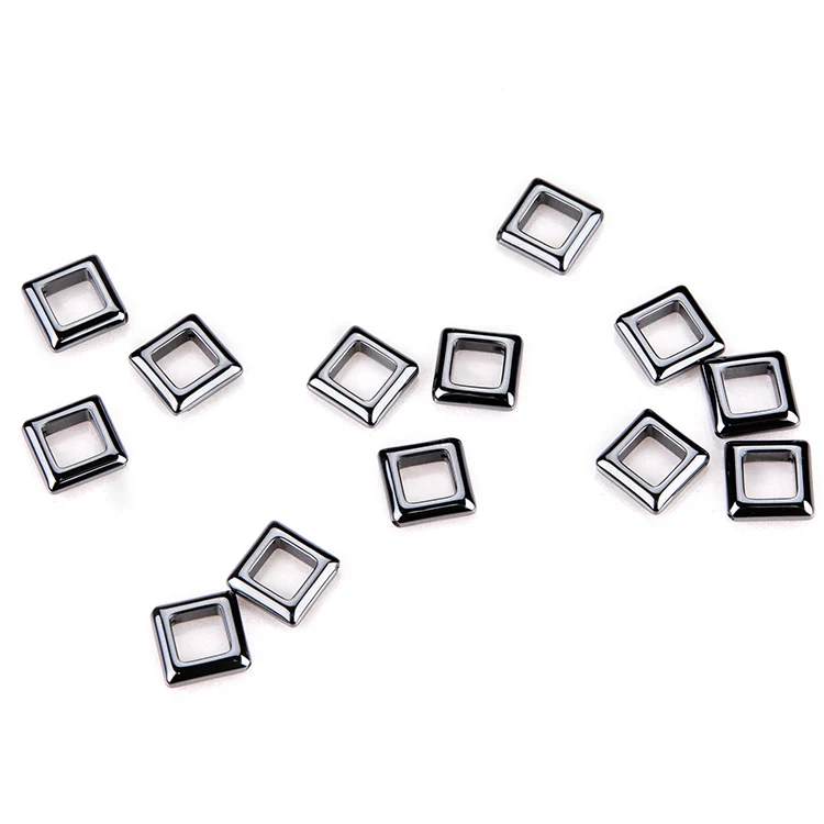 Medium hole diamond-shaped hematite jewelry beaded beads can be customized