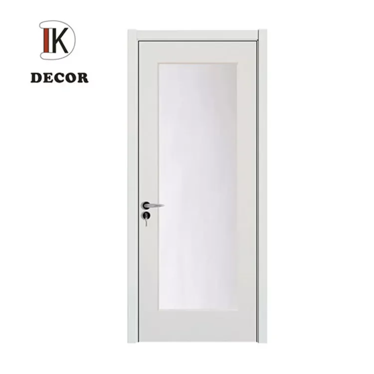 Doors for Rooms Wood Internal Full Glass Modern Color Solid Design White Decor Graphic Design Customized Wooden Door with Glass