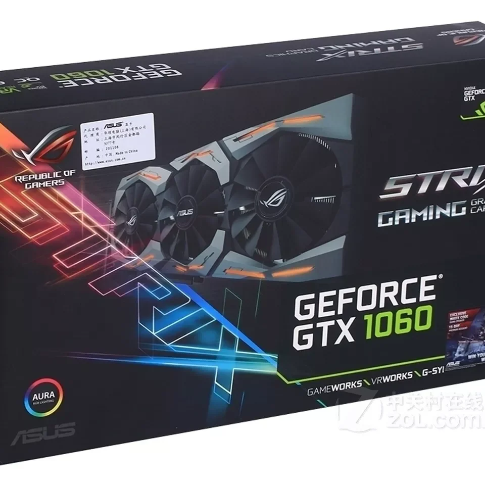 FOR ASUS Rog strix gtx1060 o6g gaming player country Raptor three fan overclocking version