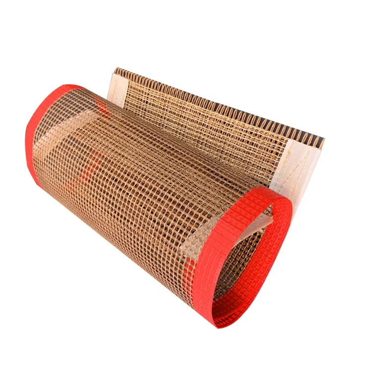 High Temperature PTFE Coated  Fiberglass Conveyor Open Mesh Belt