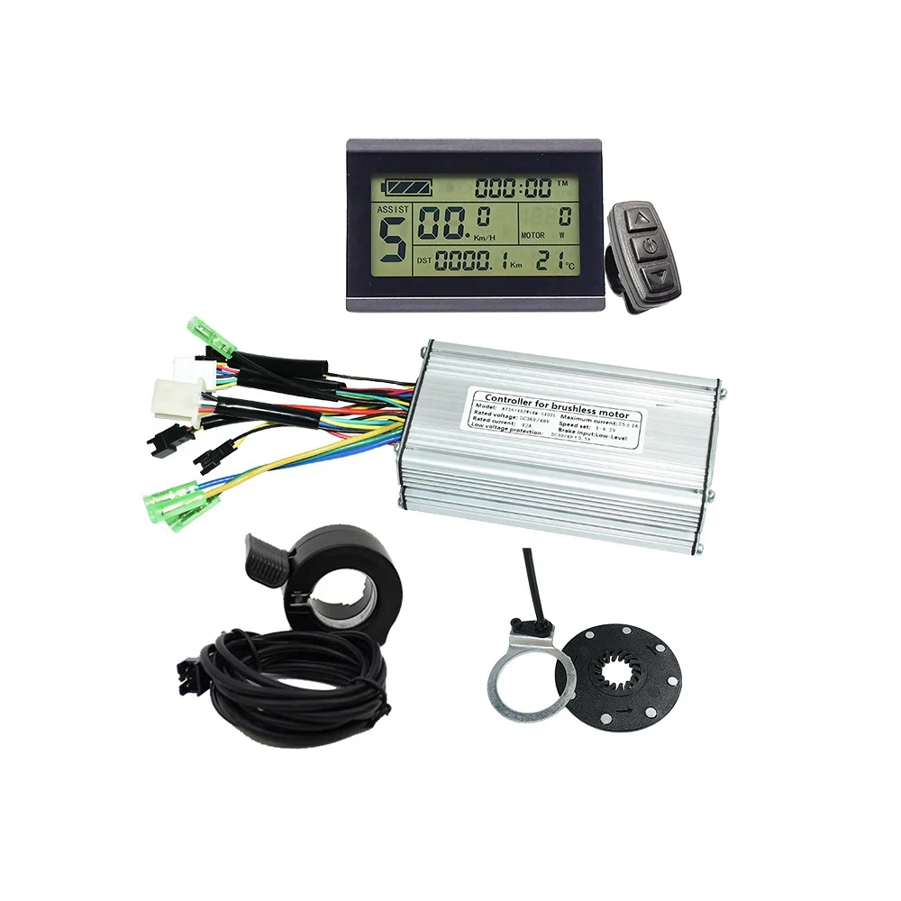 KT Controller 36v 48v 25A LCD3 Thumb Throttle 8 Magnets PAS Electric Bike Parts and Accessories for 750w E-bike