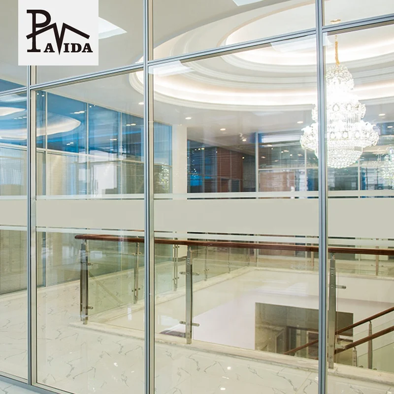 2023 interior glass door partition soundproof Glass office glass partition