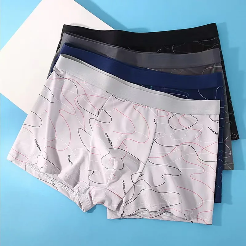 OEM ODM Wholesales Shorts Mens Boxers Milk Silk Breathable Underwear Custom Boxers For Man