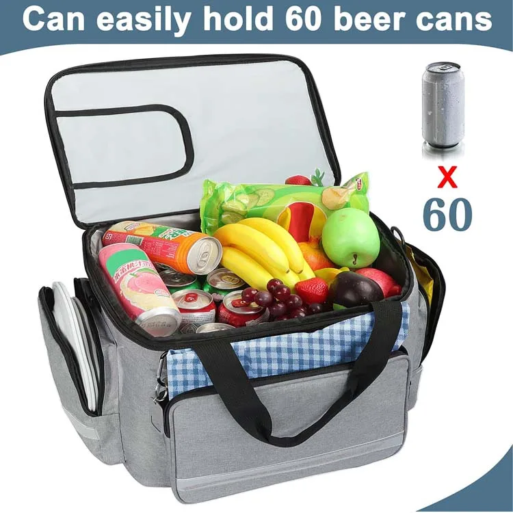 large capacity personalized portable cooler bag ice pack lunch box insulation cooler box