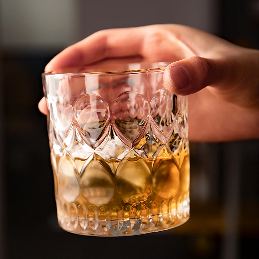 Wholesale Custom Logo Engraved Bar Glassware Lead Free Clear Liquor Cocktail Rock Whiskey Glasses Old Fashioned Glass Whisky Cup