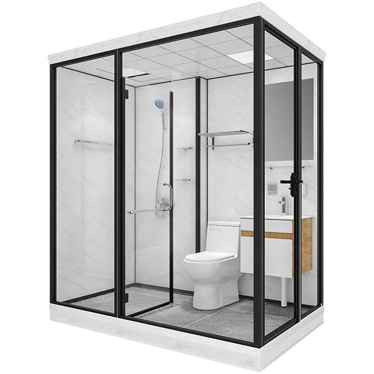 China Cheap Price Hotel Design All In One Prefab Bathroom Complete Building Modular Prefabricated Bathroom Pod With Bathtub