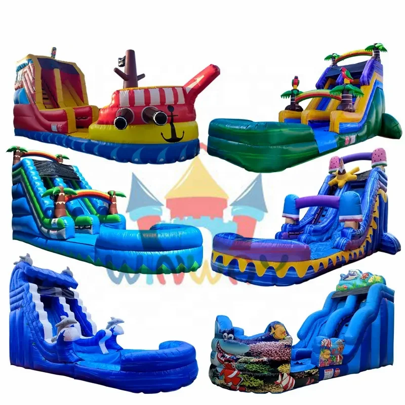 18FT Tall commercial inflatable water slide Inflatable Slide Ocean slide inflatable bouncer