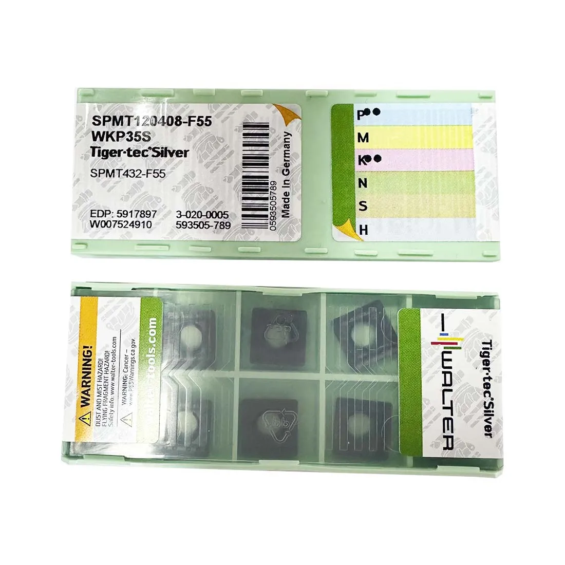 New Walter Spmt120408-F55 Wkp35s Carbide Inserts 10PCS Square Milling Inserts for Lathe Machine Customizable OEM Steel Workpiece